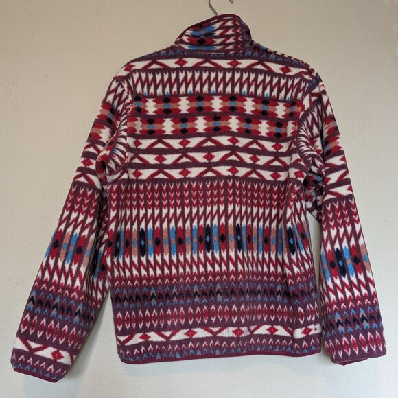Patagonia Small Synchilla Kuta Klash Pattern Dark Currant Fleece size M - Picture 3 of 9